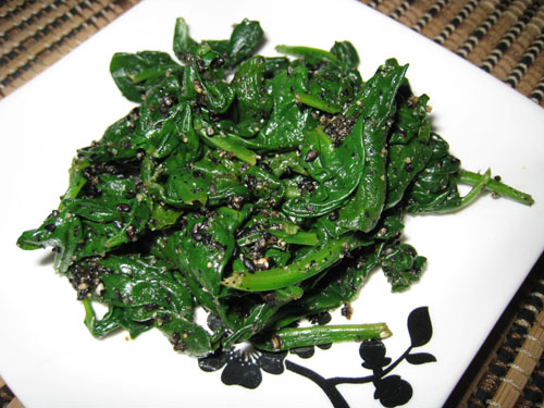 Spinach with Black Sesame Paste