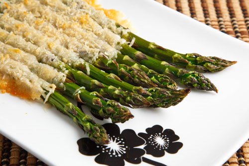 Roasted Asparagus Crusted with Parmigiano Reggiano