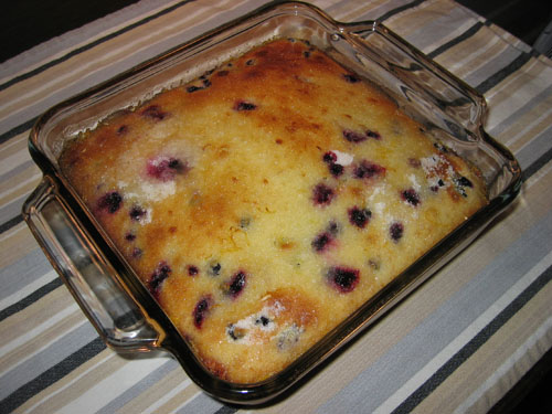 Blueberry Coffee Cake in Pan