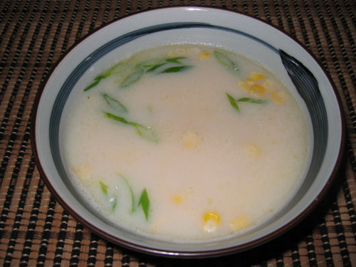 Corn and Milk Miso Soup
