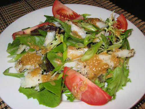 Cod Salad with Sesame Dressing