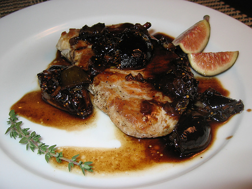 Pork Chops in Balsamic Fig Sauce