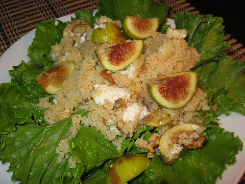 Fig, Goats Cheese and Walnut Couscous Salad