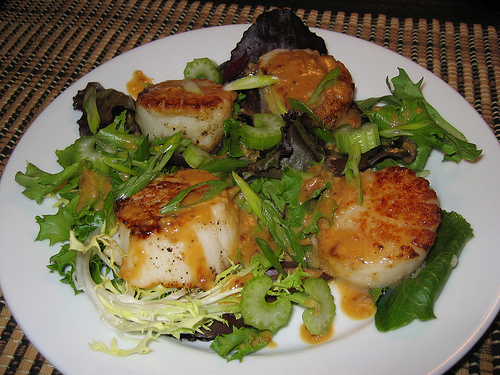 Sauted Scallops in Miso Sauce