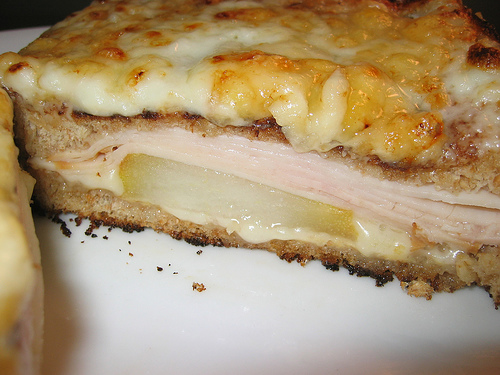 Croque Monsieur with Pear and Smoked Turkey
