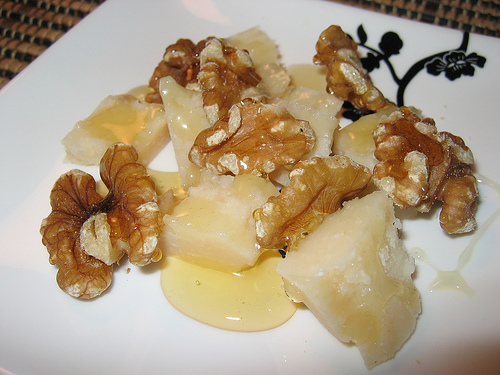 Parmigiano Reggiano with Honey and Walnuts