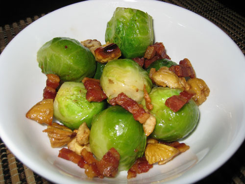 Brussels Sprouts with Pancetta and Chestnuts