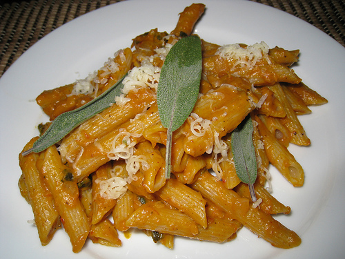Penne with Pumpkin and Sage Sauce