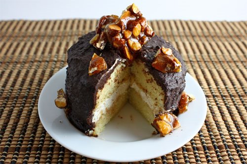 Filbert Gateau with Praline and Buttercream (Sliced)