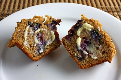Blueberry Muffins with Pecan Streusel