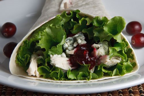 Turkey, Cranberry and Blue Cheese Wraps