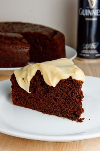 Chocolate Stout Cake with Bailey's Cream Cheese Frosting