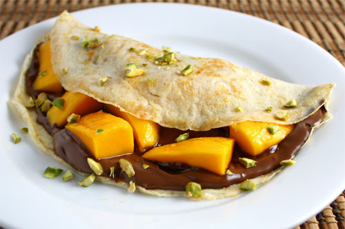 Mango and Nutella Crepes