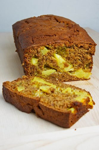 Curried Pineapple Banana Bread (Siamese Loaf)
