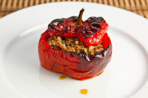 Gemista (Greek Stuffed Tomatoes and Peppers)