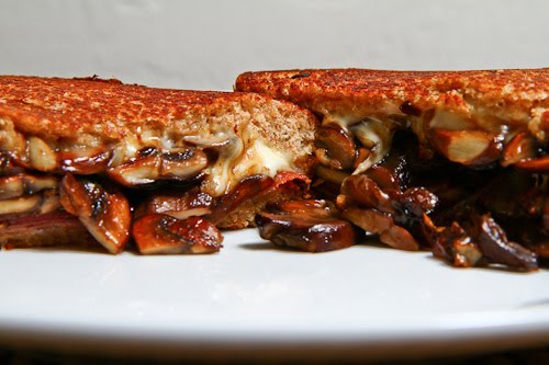 Mushroom and Prosciutto Grilled Cheese Sandwich