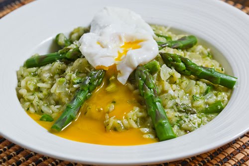 Asparagus Risotto with a Poached Egg