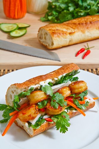 Vietnamese Caramel Shrimp Banh Mi