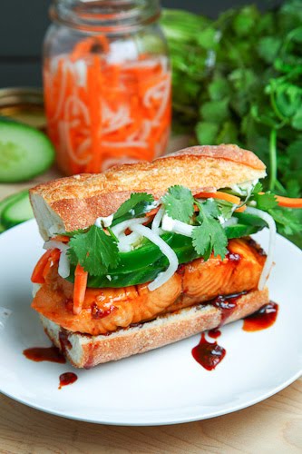 Vietnamese Caramel Salmon Banh Mi