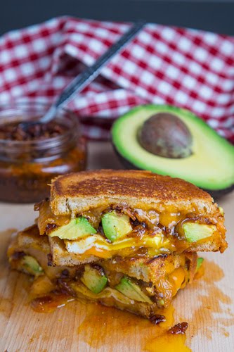 Bacon Jam and Avocado Grilled Cheese Sandwich