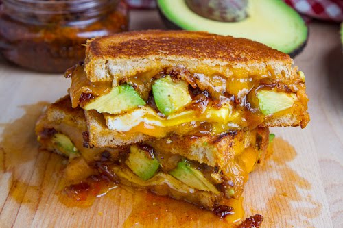 Bacon Jam and Avocado Grilled Cheese Sandwich
