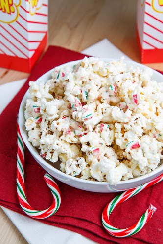 Peppermint Candy Cane Popcorn