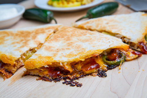 BBQ Chicken and Pineapple Quesadillas