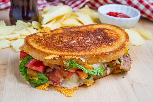 Bacon Double Cheeseburger Grilled Cheese Sandwich