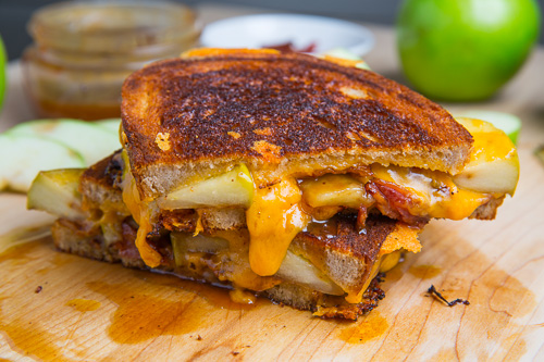 Caramel Apple Grilled Cheese Sandwich (with Bacon)