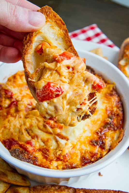 4 Cheese Hot Roasted Red Pepper Dip