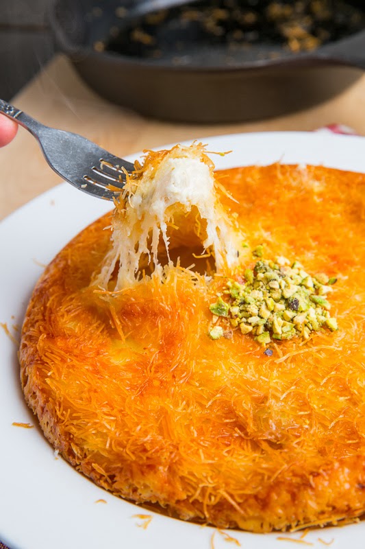 Kanafeh/Künefe (Sweet Cheese Pastry)