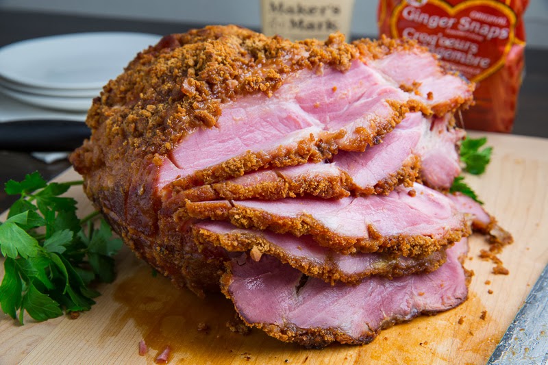 Bourbon Gingersnap Crusted Ham