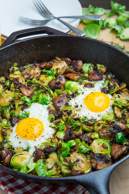 Brussels Sprout and Mushroom Hash