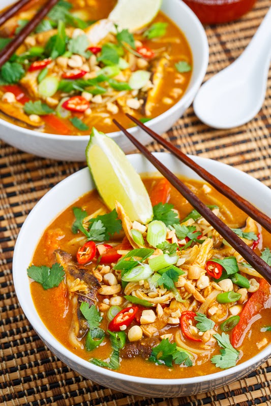 Thai Peanut Chicken Noodle Soup