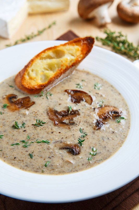 Roasted Mushroom and Brie Soup