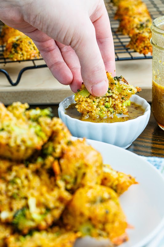 Broccoli and Cheddar Quinoa Bites