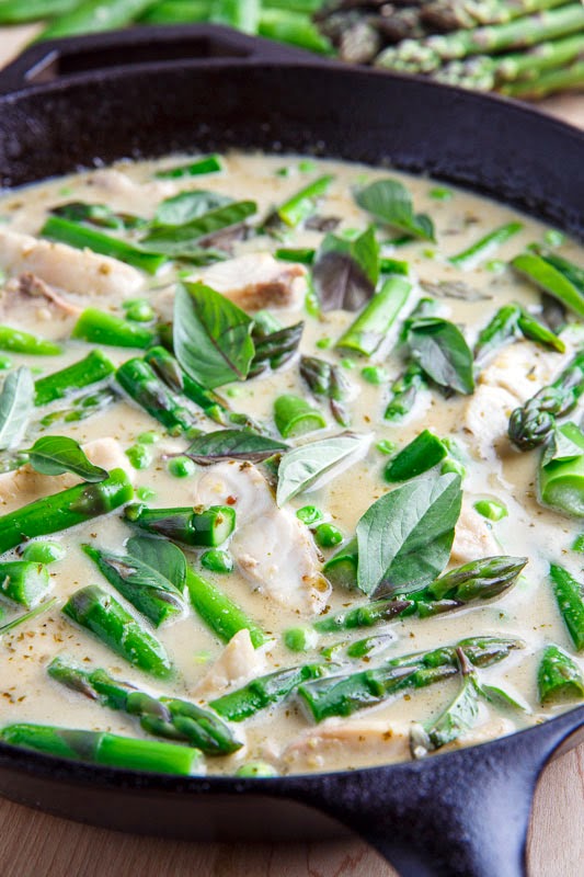 Thai Fish Green Curry with Asparagus and Peas