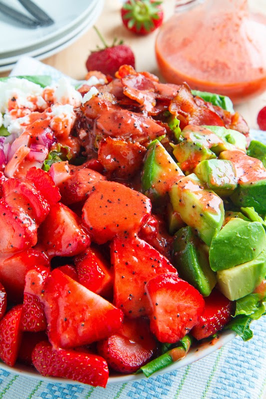 Strawberry and Avocado Salad with Strawberry Poppy Seed Vinaigrette