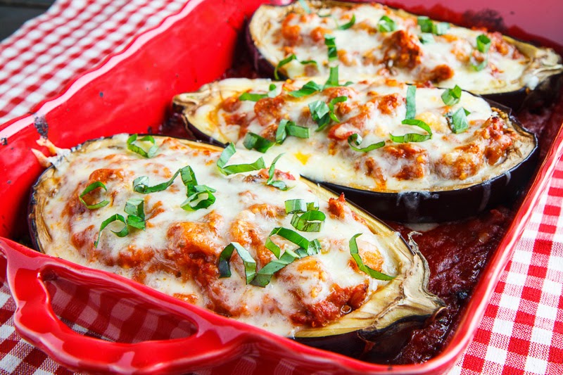 Eggplant Parmesan Boats