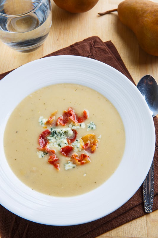 Caramelized Pear and Blue Cheese Soup