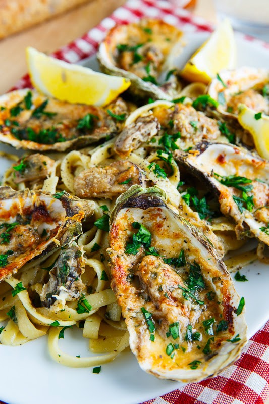 Chargrilled Oyster Pasta Closet Cooking