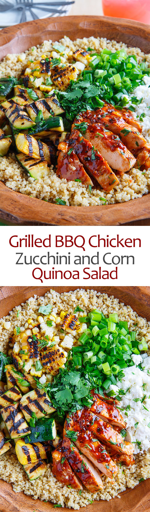 Grilled BBQ Chicken, Zucchini and Corn Quinoa Salad