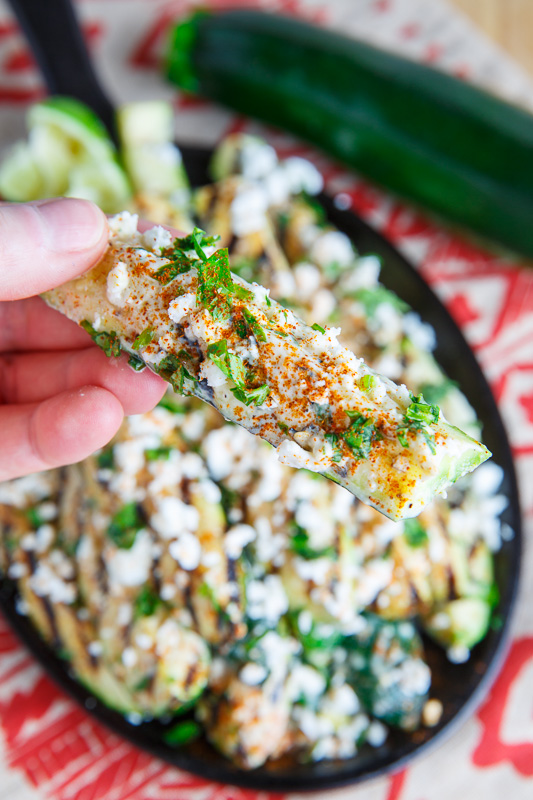 Mexican Street Corn Style Grilled Zucchini