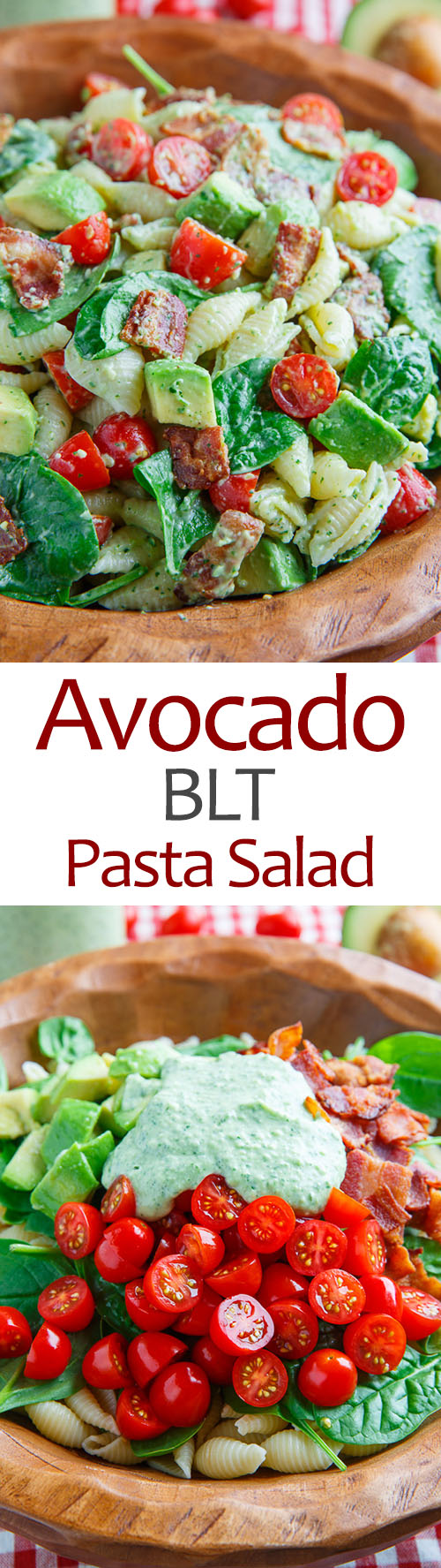 Avocado BLT Pasta Salad