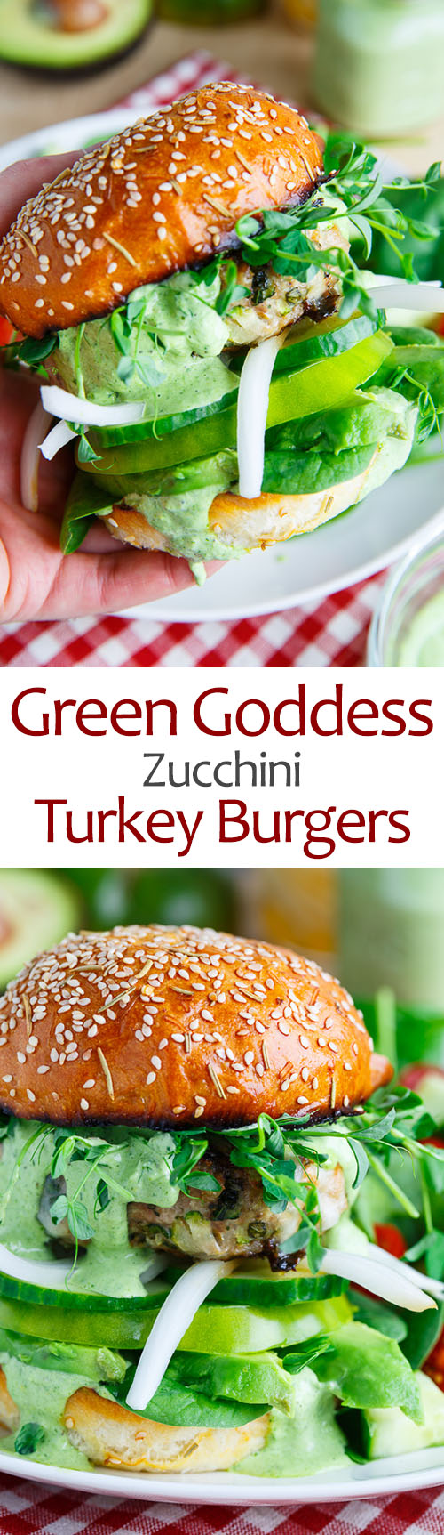 Green Goddess Zucchini Turkey Burger