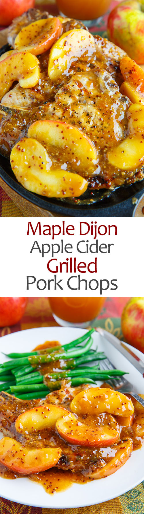 Maple Dijon Apple Cider Grilled Pork Chops