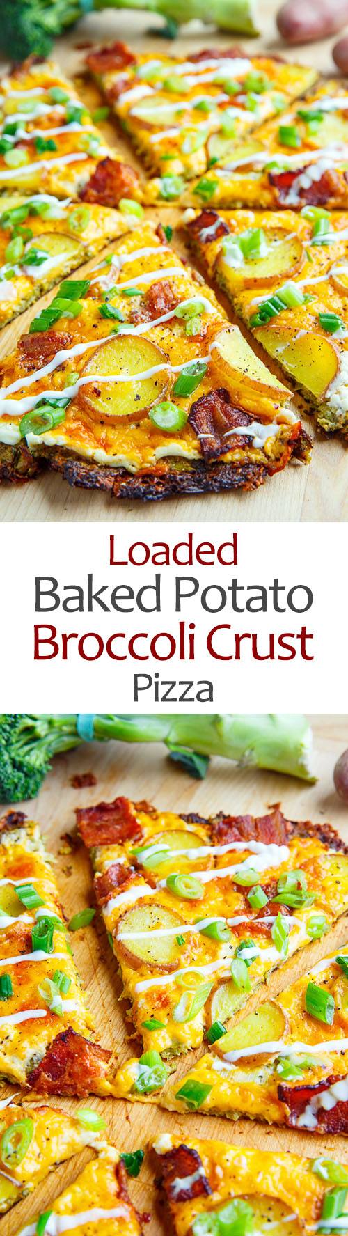 Loaded Baked Potato Broccoli Crust Pizza