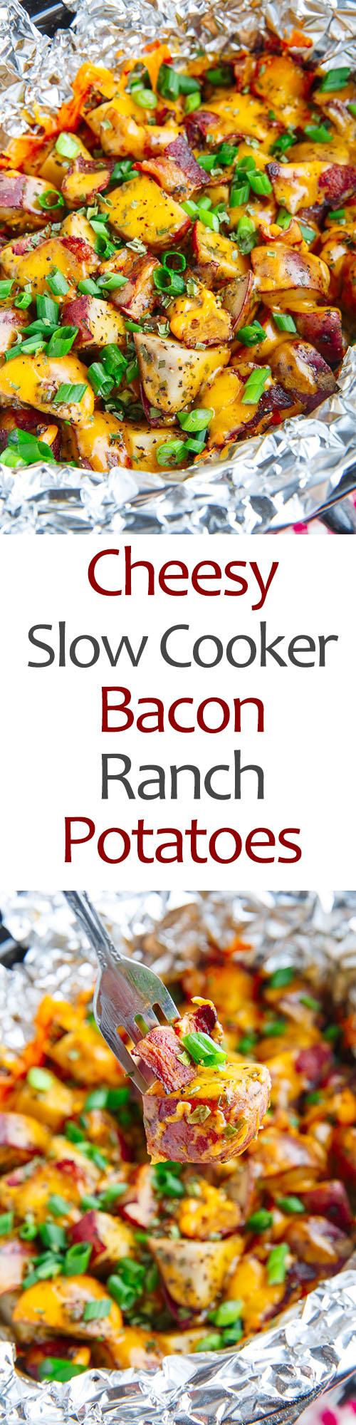 Cheesy Slow Cooker Bacon Ranch Potatoes