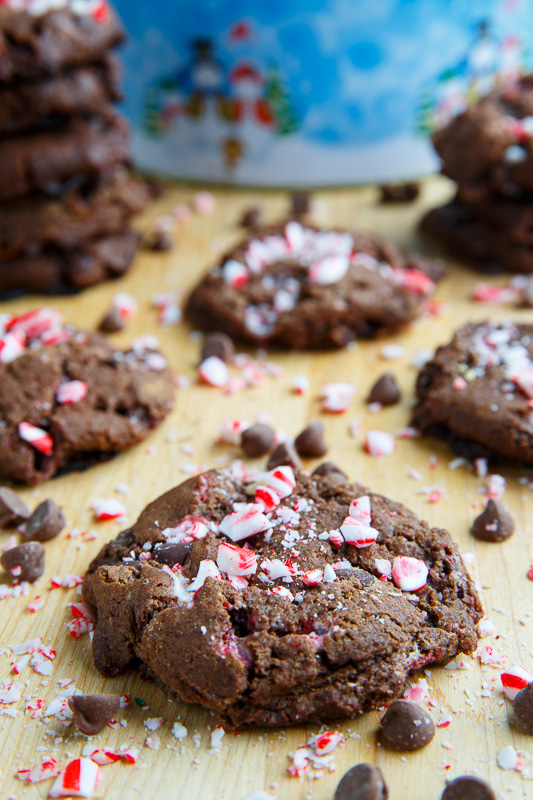 Peppermint Chocolate Chocolate Chip Cookies
