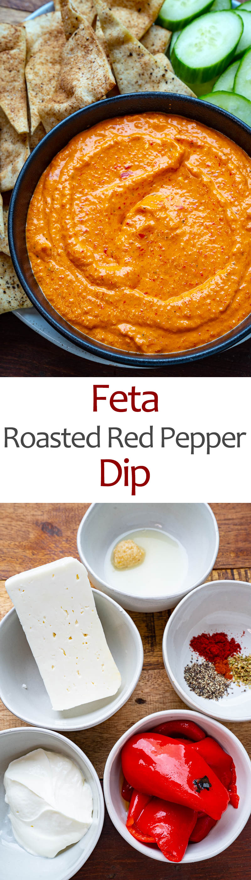 Feta and Roasted Red Pepper Dip (Htipiti)